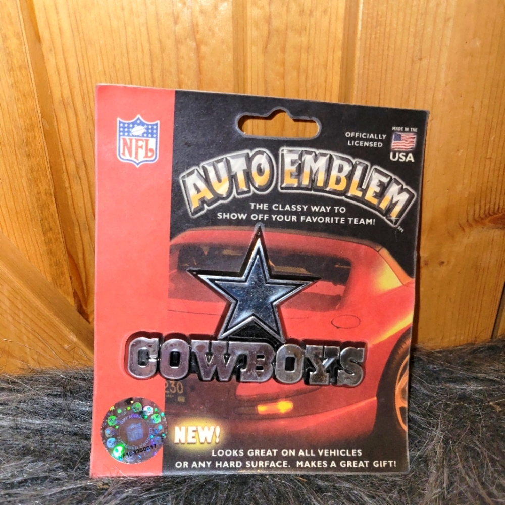 Cowboys 2000 Metallic   Auto emblem With Adhesive Back